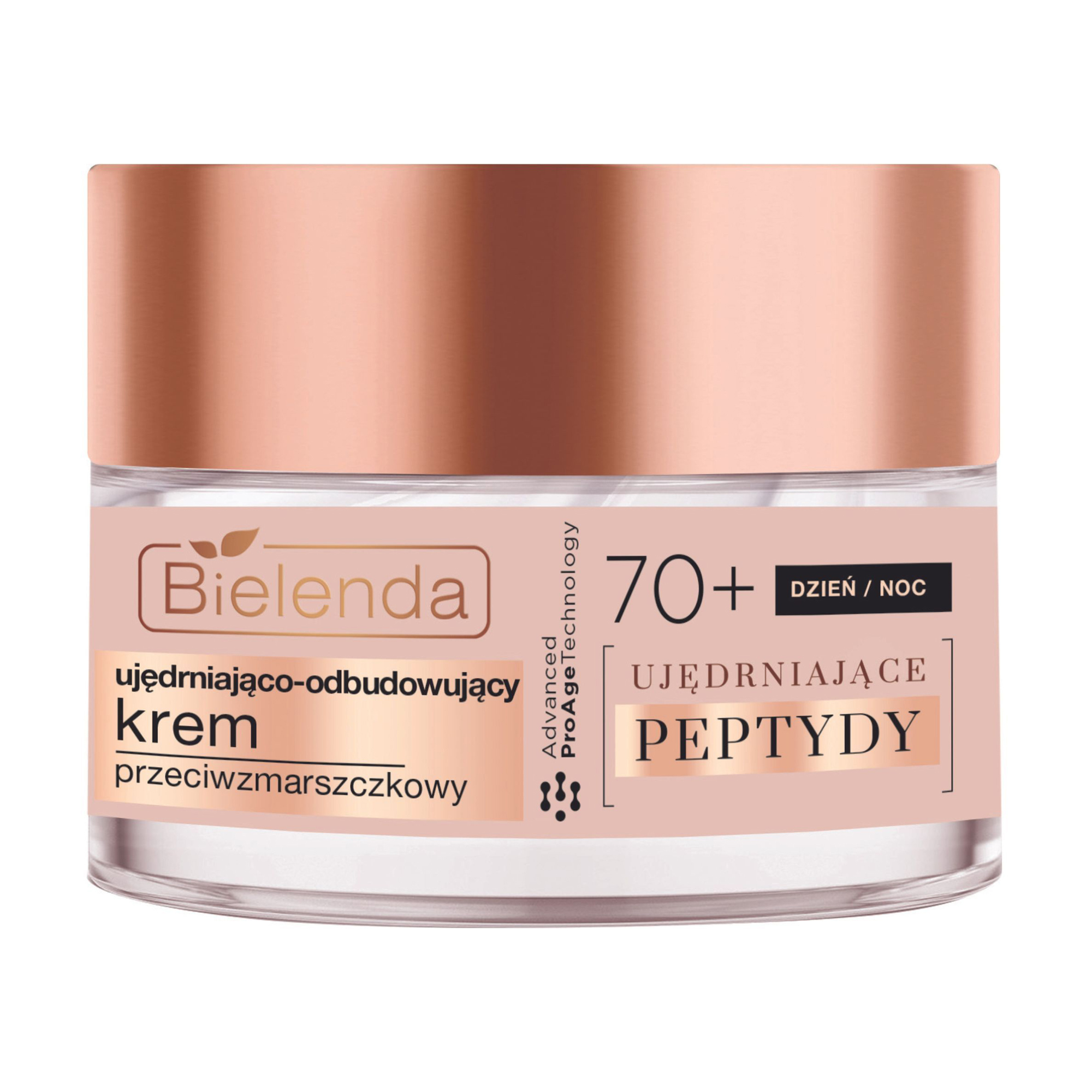 Зміцнювальний та відновлювальний крем для обличчя Bielenda Firming Peptides Advanced ProAge Technology Cream проти зморщок 70+, 50 мл